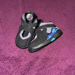 Jordan Kids Black and Blue Sneakers